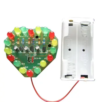 1Set Meilė Širdies Formos Spalvinga LED Blykstė Šviesos Rinkiniai 