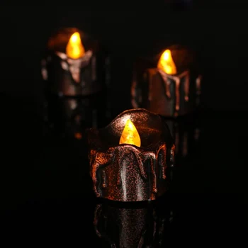 Helovinas Flameless LED Žvakės Elektros Žvakė Netikrą Žvakės baterijomis, Žvakių Rinkinys 12/24 Namų Dekoracijas Ašara Stilius