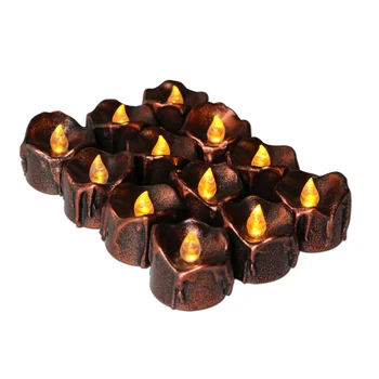 Helovinas Flameless LED Žvakės Elektros Žvakė Netikrą Žvakės baterijomis, Žvakių Rinkinys 12/24 Namų Dekoracijas Ašara Stilius