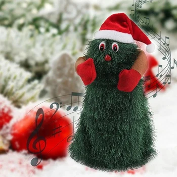 Šalis Eglutė Kalėdų Elektros Žaislas Sukasi Šokių Muzikos Kalėdų Eglutė Santa Hat Nemokamas pristatymas