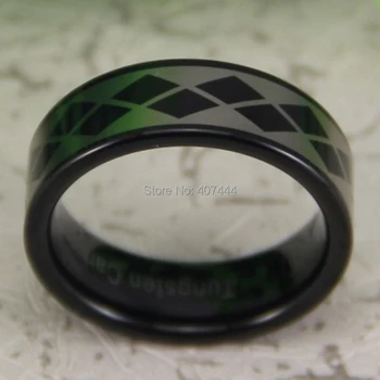 Nemokamas Pristatymas YGK PAPUOŠALAI Karšto Pardavimo 8MM Blizgus Juodas Vamzdis Nuotakos Modelis Naujas Vyrų Mados Volframo Vestuvinį Žiedą