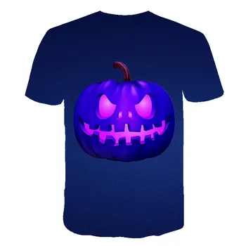 Vaikai 3D Atspausdintas marškinėliai Helovinas t-marškinėliai Berniukams, Mielas Katė T-shirt Baby Spausdinti O-Kaklo trumpomis Rankovėmis Vaikų Drabužių 4T-14T