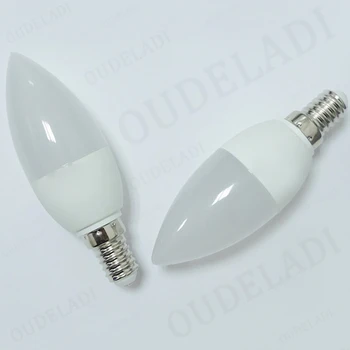3W E14 E12 5W LED Žvakių Lemputė Šviesos Šiltai Balta/šaltai Balta kintamoji srovė 220-240V lempos crytal žvakių lemputė 10vnt/daug