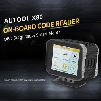 X80 OBD2 Automobilių Head Up Display Spidometro greičio viršijimo Signalas OBD II Skenerį Auto Elektroninių Įtampos Signalas