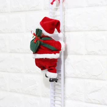 1 Vnt. Elektros Laipiojimo Laiptais Santa Claus ir Kalėdų Statulėlės Ornamentu Dekoracija Dovanos BM88