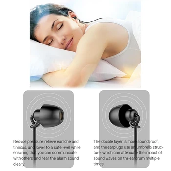 Miego ausinės, Triukšmo panaikinimo Ausinių,minkšti silikoniniai ausinių, 3,5 mm Tipo c In-ear ausinių su Mikrofonu 
