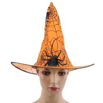 Halloween Party Hat Gazas Kvėpuojantis Aukso Modelis Ragana Pažymėjo Skrybėlę Helovinas Kostiumų Priedai