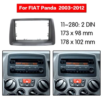 Radijo fascia FIAT Panda (169) 2003-2012 Dvigubo Din Radijas DVD Stereo CD Skydelis Brūkšnys Mount 11-280