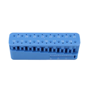 Plastikiniai Dantų Mini Endo Matavimo Autoclavable Endodontinis Blokuoti Failus Stomatologas Priemonė Valdovas Mėlyna 8.8 x 2 x 3.4 cm Žodžiu Įrankiai