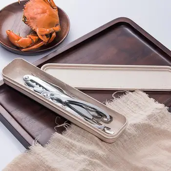 6Pcs Nešiojamų Namuose Valgyti Krabų, jūros Gėrybių Įrankis Kūrybinės Virtuvės Pagalbiniai Įrankiai Eco-Friendly Įrašus Šakės Saugojimo Dėžutė