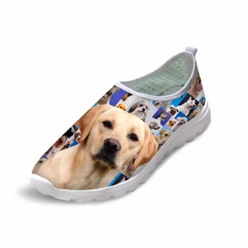 Pritaikyti 3D šuo fone sip-seklių lady gegužinė batai, kuriame veikia patogūs sportbačiai oro akies 2019 m. pavasario rudens mados