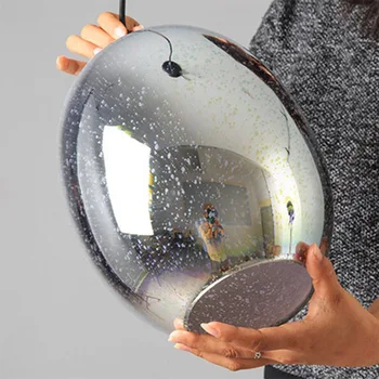 šiuolaikinių led stiklo kamuolys šviestuvas suspendu liustra deco maison liustra pakabukas lempa, valgomasis, gyvenamasis kambarys