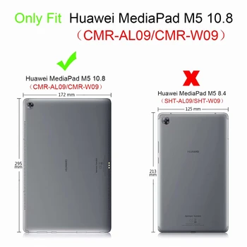 Ultra Slim Atveju, Huawei Mediapad M5 10.8 Tablet PC stovas huawei M5 10(PRO) CMR-AL09/CMR-W09 Sulankstomas Stovas filmas+stylus