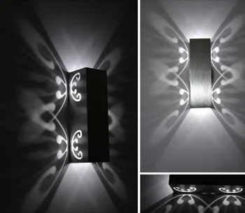 Led aliuminio sienos lempos koridoriuje baro fono šviesos efektas lubų šviesos sienos dekoratyvinis 2VNT