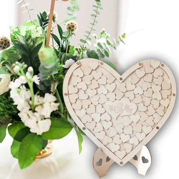 Pritaikyti individualiems poreikiams Pritaikytų Puzzle Širdies Formos vestuvių svečių knygos alternatyva kabinti širdies Įspūdį Vestuvių svečių knyga širdis