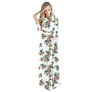COSPOT Motina Vasaros Paplūdimio Suknelė Mama Bohemijos ilgomis rankovėmis Ilga Suknelė Moterims Gėlių Šalis Suknelė Moterų Mados Suknelės 2021 40E