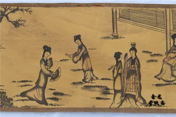 Išskirtinį Kinijos Senovės nuotrauką šilko popieriaus 