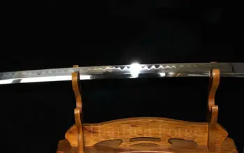 Full Tang Japonijos Samurajų Kardas Katana Peilis Rankų Darbo Molio Grūdintas 1095 Didelis Anglies Plieno Nekilnojamojo Hamon Aštrių Užsakymą Peilis