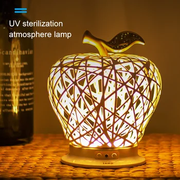 Obuoliai Formos Tuščiaviduris Menas, Modeliavimas UV Sterilizavimo Lempa USB Naktį LED Lemputė su Nuotolinio Namų DNJ998
