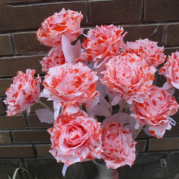 1PC Modeliavimas Rožių Gėlių Dirbtinės Plastikinės Augalai, Gėlės į 