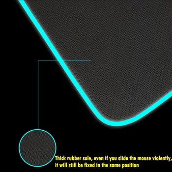 RGB Didelė Klaviatūra Padengti neslidžia Guma Bazės Kompiuteris, kiliminė danga, Stalas Kilimėlis Kurosaki Ichigo LED Anime Pelės Mygtukai Žaidimų Priedai