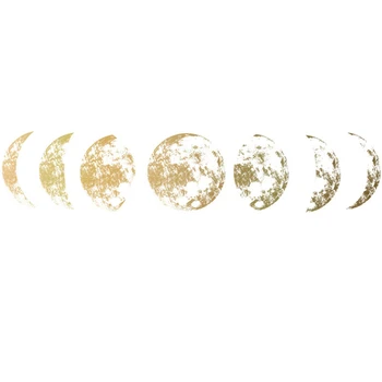Naujų Kūrybinių Mėnulio Fazės 3D Sienų Lipduko jam prilygintą išsilavinimą Meno Lipdukus Fone, Dekoro Mėnulis Lipdukai Namų Kambarį Sienų Apdaila