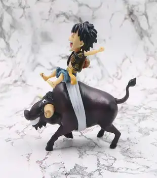 Anime One Piece Beždžionė D Luffy Bull GK Statula Kolekcines Pav Modelis Žaislas 12CM