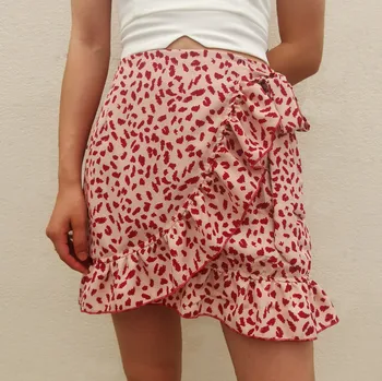 Womail sijonai moterims 2020 metų Vasaros paplūdimio boho seksuali mini sijonas moterų Atsitiktinis Gėlių Spausdinti Susiėmę Aukšto Liemens sijonas mujer faldas klubas