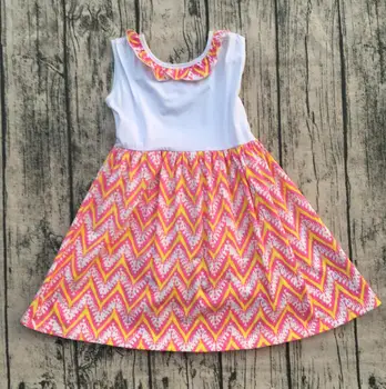 Karšto pardavimo vaikų boutique drabužių vaikams vasarą dėvėti suknelė kūdikio kaklo, pynimas suknelė