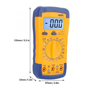 Voltmeter Daugiafunkcinis Kišeninis Skaitmeninis LCD Ekranas Multimetras AC DC Įtampa Srovės Detektorius skaitmeninio multimetro profesional