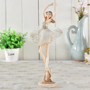 Europos Gražus Baleto Merginos Charakterį Figūrėlės Derva, Meno Ir Amatų, Pasakos Sodo Miniatiūros Mielas Namų Dekoro Priedai