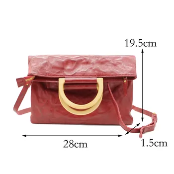 AETOO Derliaus odos krepšys, rankų darbo odinis paprastos rankinės, moterų paketas, odinis maišelis