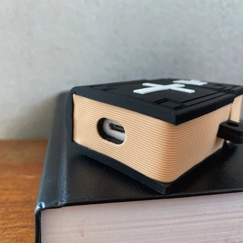 3D Šventosios Biblijos knygos atveju airpods 1 2 nemokamai dėžutė minkštas silikoninis 