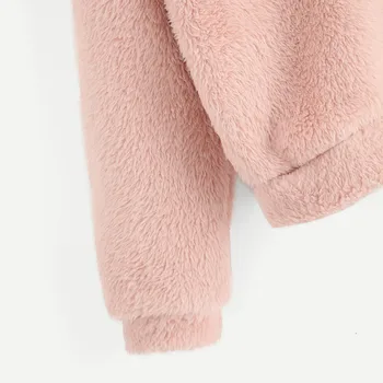 Moterų Ilgas Rankovėmis Fleece series Šiltas Bear Forma Fuzzy Hoodie Puloveris hoodies Patogus ropa mujer толстовка женская1204