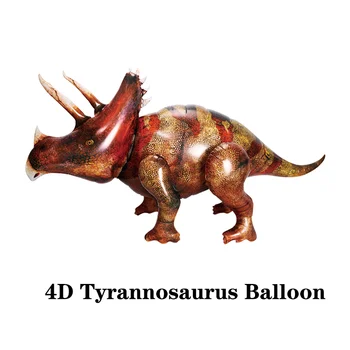 4D modeliavimas dinozaurų pripučiami triceratopsas aliuminio plėvelės balionų šalis dekoro gimtadieniu berniukas mėgstamiausių kūdikių dušas