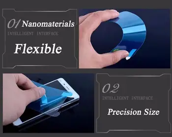 3X Už Alcatel U5 HD Glass Screen Protector Nano Minkštas Grūdintas Sprogimo įrodymas, Aišku, apsauginė plėvelė Telefono LCD Guard Dangtis