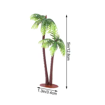 5vnt Plastikiniai, Kokoso Palmių Miniatiūriniai Bonsai Augalų puodelius Amatų Micro Kraštovaizdžio PASIDARYK pats Dekoras