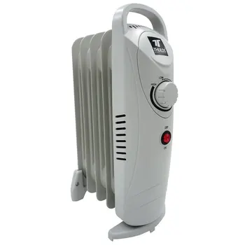 Nešiojamų naftos elektrinius radiatorius su 5 šilumos elementai ir 500W. Reguliuojamas termostatas, Saugos išjungimas. THULOS