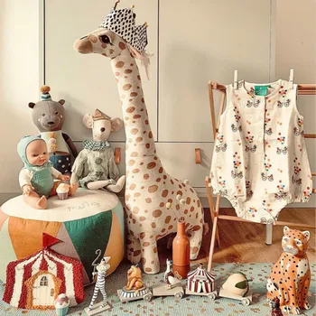 Naują Šiaurės Kūrybos Paprastas ir Mielas Žirafa Lėlės Pliušinis Žaislas Pagalvę Lėlės Miega Pagalvę Gali Atsistoti Vaikas Partneris Gimtadienio Dovana