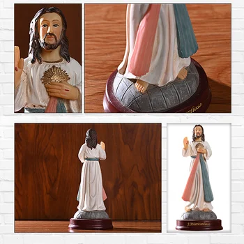 Šventoji Jėzaus Dervos Statulėlės, Kolekcines, Statula Stalo Ornamentas Vakarų Religinių Veikėjų Namų Dervos Pakabukas Kalėdinė Dekoracija