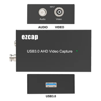 Didelės Spartos 1080P 60fps Universalus Live Transliacijos USB 3.0 Internetinių Mokymo Plug And Play Kompiuterio Grabber HAINAUT Vaizdo plokštė C