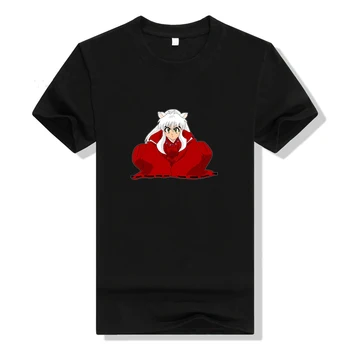 Inuyasha Marškinėliai Cosplay moterų spausdinti medvilnės marškinėliai trumpomis Rankovėmis Vasaros Atsitiktinis Tee Viršūnes Moteris, T-shirts