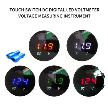 Automobilių, Motociklų DC 5V-48V LED Panel Skaitmeninis voltmetras Baterijos Talpa Ekranas Voltmeter su Touch ON OFF Jungiklis