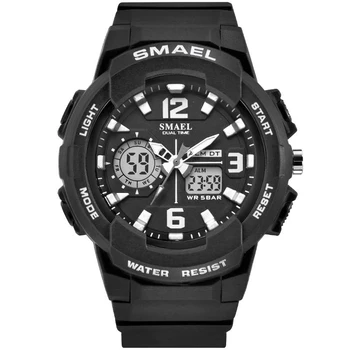 SMAEL Sporto laikrodžiai Pink Laikrodis Daugiafunkcį Šviesos Dvigubas Ekranas Ponios Skaitmeninis Kvarciniai Rankiniai Laikrodžiai Moterims Studentų Naują Dovanų