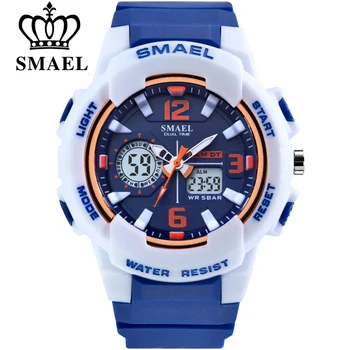 SMAEL Sporto laikrodžiai Pink Laikrodis Daugiafunkcį Šviesos Dvigubas Ekranas Ponios Skaitmeninis Kvarciniai Rankiniai Laikrodžiai Moterims Studentų Naują Dovanų