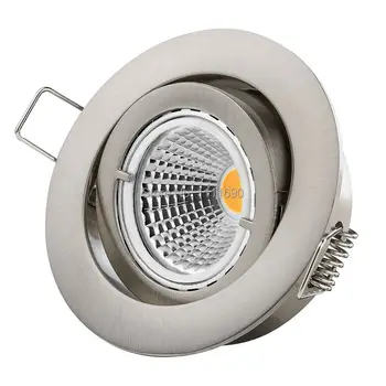 Lubų lempa, šviestuvas Įleidžiamas turas Smėlio nikelio downlight rinkinys Gu10 MR16 bazė su 50 MM led lemputės 3W 5W 9W 7W ir Halogeninės lempos