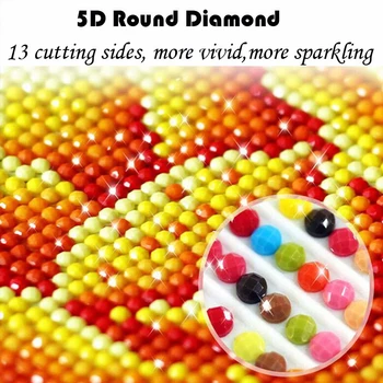 3pcs 5D Diamond Tapybos, medžio Mozaikos Meno Rankdarbiams medis saulėlydžio Nuotrauką kalnų krištolas Kryželiu 