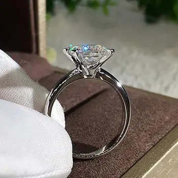 2019 Paprastos Konstrukcijos vario 4 Nagus, Aišku, Aikštėje Cirkonis Žiedai Moterų Vestuvės Vestuvinis Žiedas