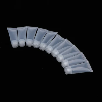 10vnt 10 ml Plastiko Tuščias Kelionės Vamzdžiai Kosmetikos Kremas Bako Nustatyti Nešiojamų Makiažas Vamzdžiai