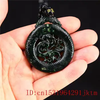 Jade Phoenix Karoliai Pakabukas Juodas Žalias Juvelyriniai Dirbiniai Dovanos Gamtos Žavesio Kinijos Raižyti Amuletas Mados